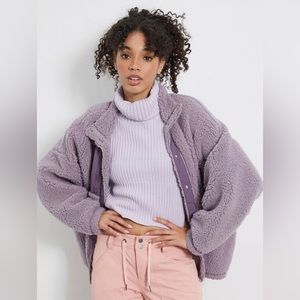 PacSun XS Oversized Purple Sherpa